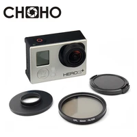 52mm alloy adapter ring cpl circular polarizer filter lens cap filtor protector for gopro 3 3 4 accessories set