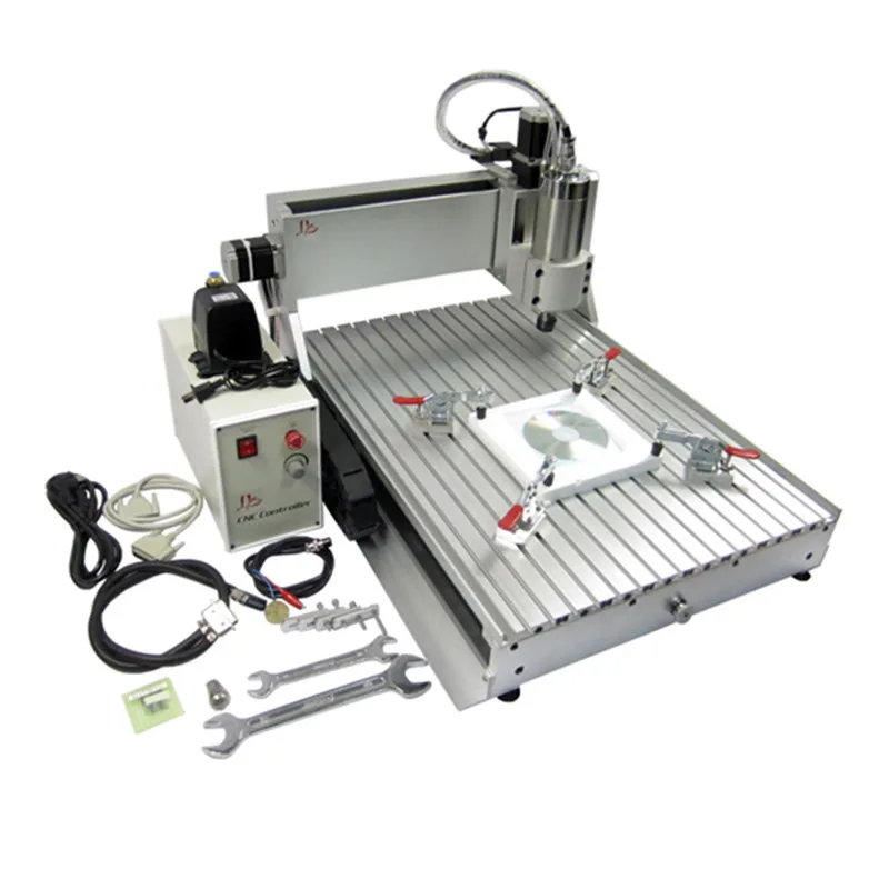 

LY 60*40 CNC Router 6040 1500W 3axis 4axis water cooling spindle with Ball screw and limit switch cnc milling engraver machine