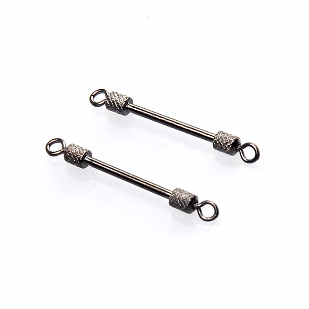 

50Pcs/lot Fishing Accessories Head And Tail Pattern Multifunction Quick Pin Metal Connecting Ring Lead Stand Lead Sheath Tube