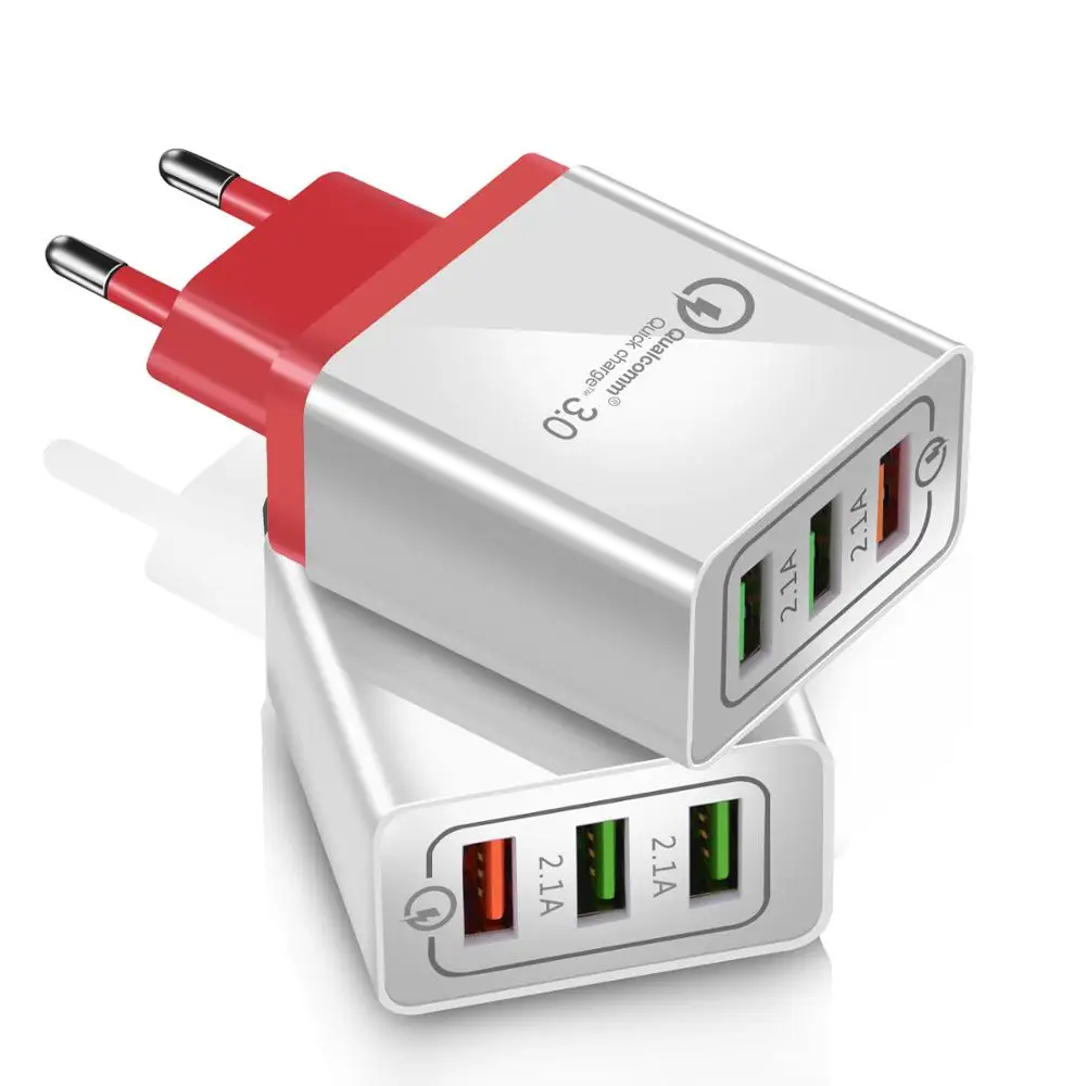 USB Зарядное устройство быстрой зарядки 3.0 для iPhone X 8 7 iPad Fast Wall Samsung S9 Xiaomi mi Huawei Мобильный телефон on.