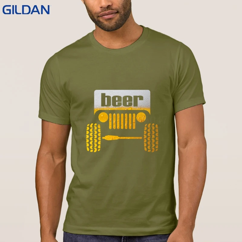 Jeep Beer T Shirt Printed Cool T-Shirt Summer Great Camisas Hombre Men's Tshirt Famous | Мужская одежда