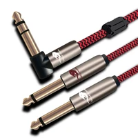 hifi stereo trs jack 6 35mm splitter cable angle 14 to dual 14 for sound box mixer amplifier shielded cable 1m 2m 3m 5m 8m