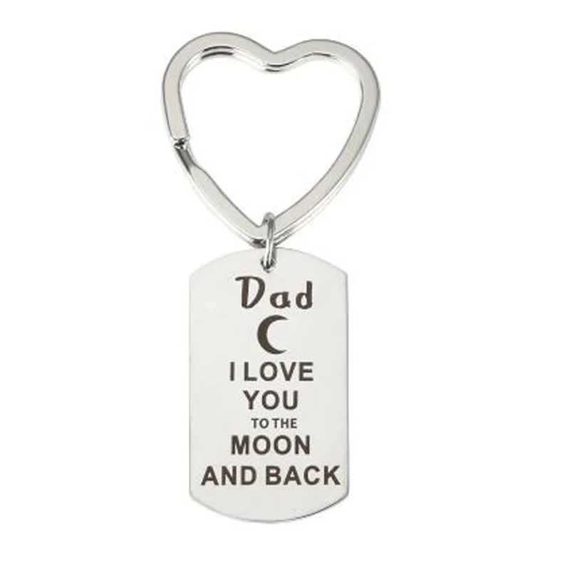 Брелок из нержавеющей стали с надписью I Love You To The Moon And Back|Брелоки| |