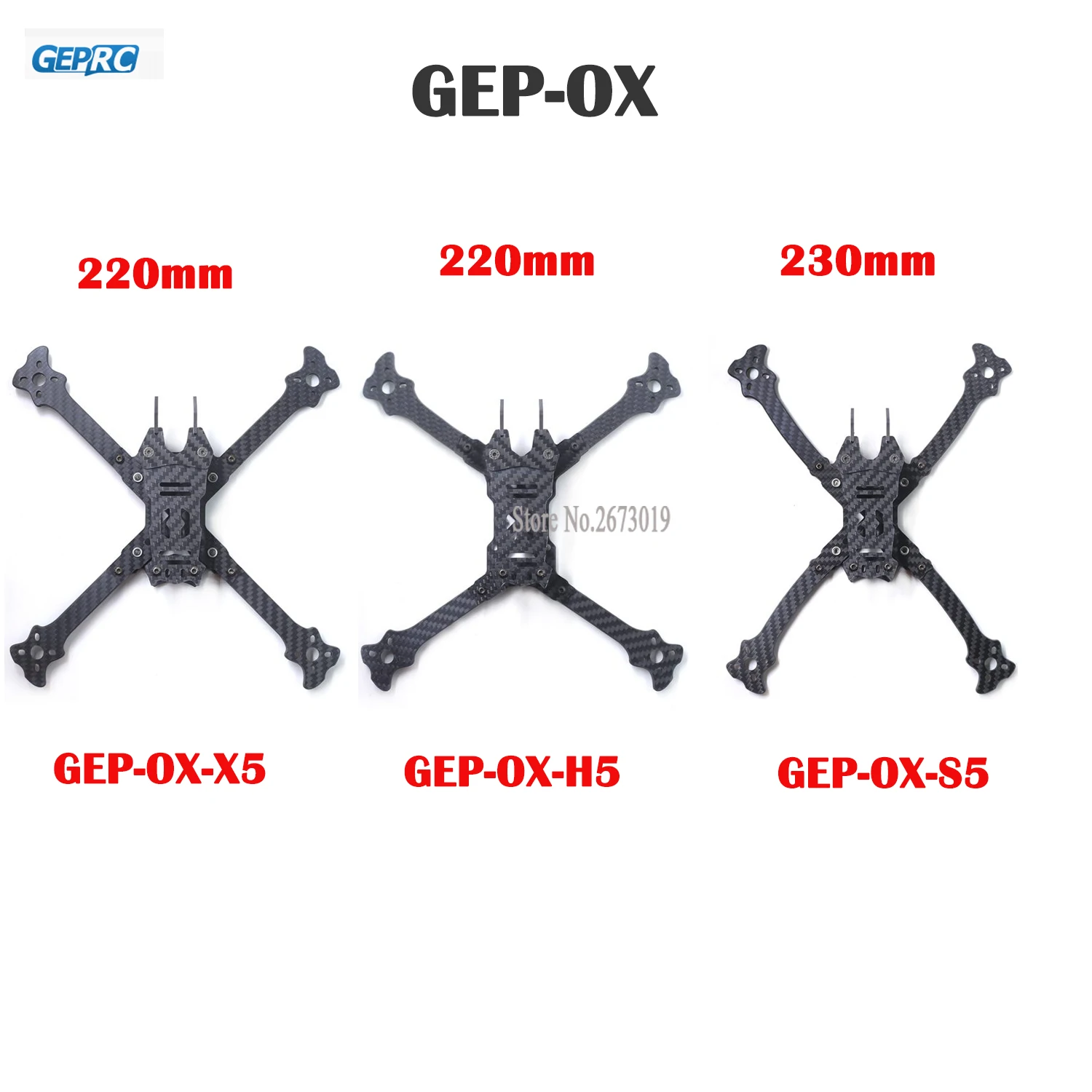 GEPRC GEP OX серии Pika X5 H5 S5 5 ''комплект рамы из углеродного волокна 220 мм 230 Колесная