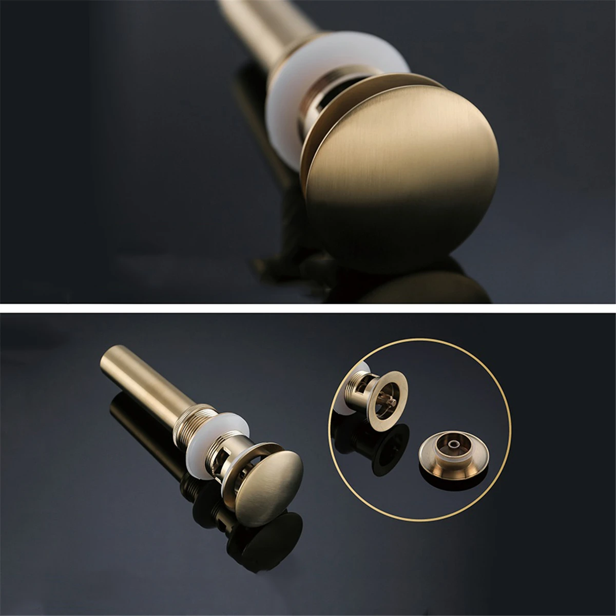 AODEYI латунная бутылочная ловушка для ванной комнаты матовая Золотая P Ловушка с