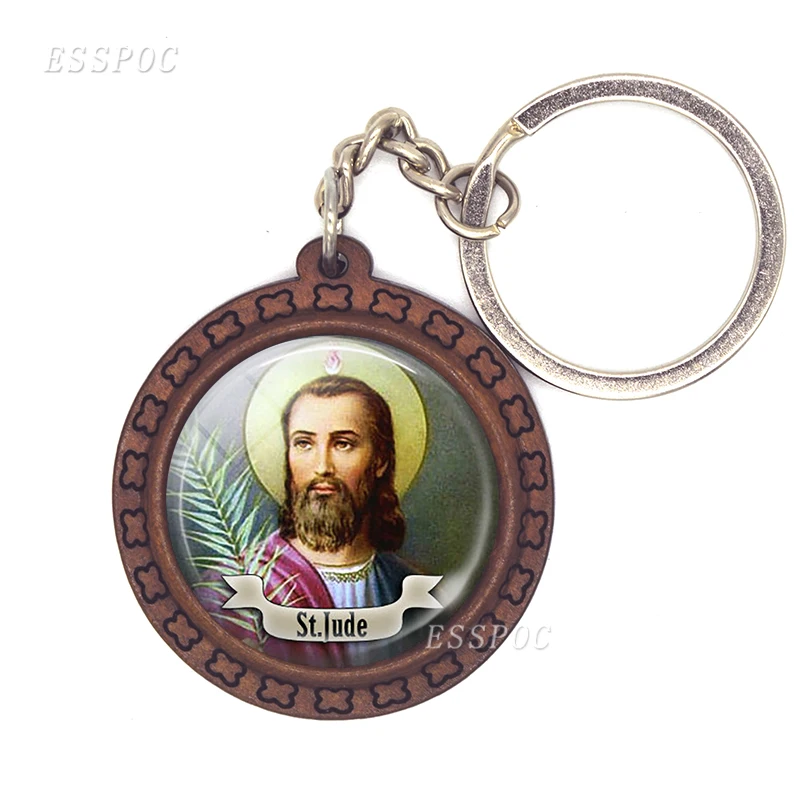 Christian Saint Jewelry St Michael стеклянный кабошон деревянный брелок модные шикарные кольца