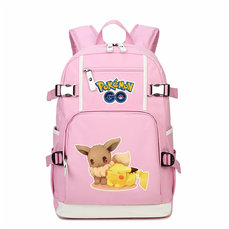 Go Pikachu Eevee дизайнерский Рюкзак Школьная Сумка повседневная Молодежная Студенческая книга дорожные сумки для ноутбуков