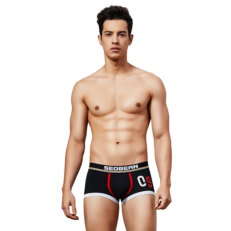 3pcs/lot SEOBEAN New Brand Mens Underwear Boxer Men Cotton Boxers Hombre Boxershorts Man Vetement Homme male underwear