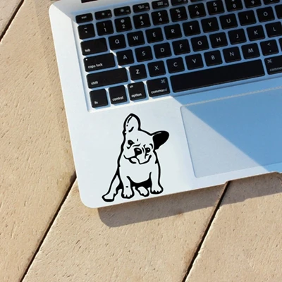 QT505 Black Наклейки для ноутбука с французским бульдогом для Apple MacBook Air/Pro украшения, виниловые наклейки с изображением забавной собаки, декор для окна автомобиля - Цвет: QT505 Black