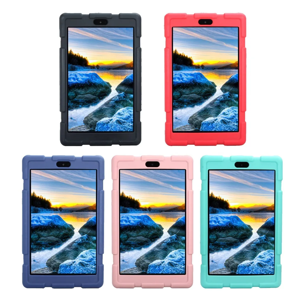 Чехол для Amazon Kindle Fire HD8 2017/2018 Универсальный Мягкий Силиконовый прочный чехол