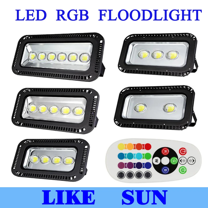Фонасветильник светодиодный RGB водонепроницаемый 200 Вт 300 400 500 Вт|floodlight outdoor|rgb