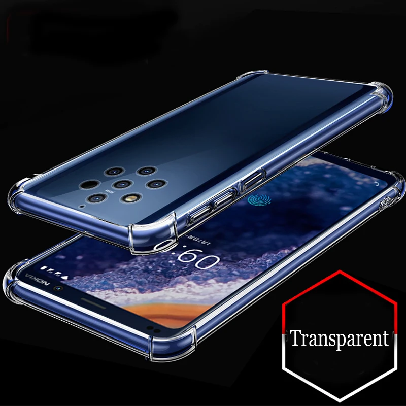 Для Nokia 9 Pureview чехол с воздушной подушкой прозрачный Кристальный Силиконовый противоударный чехол для телефона с полной защитой для Nokia 9 Pureview чехлы