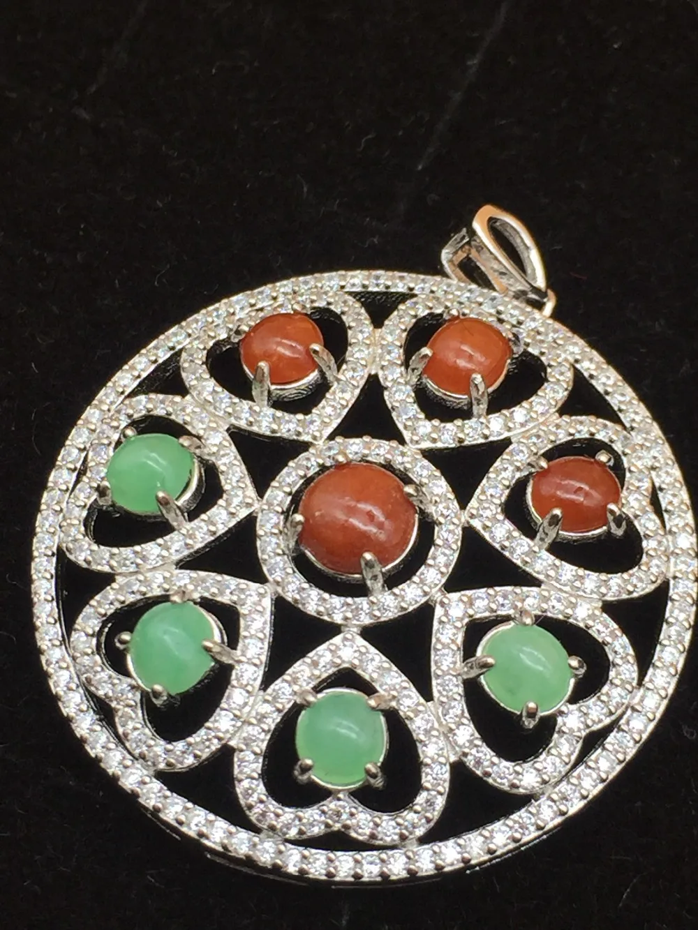 Fine Jewelry Myanmar Natural Emerald 925 Silver Women's Necklace Pendan | Украшения и аксессуары