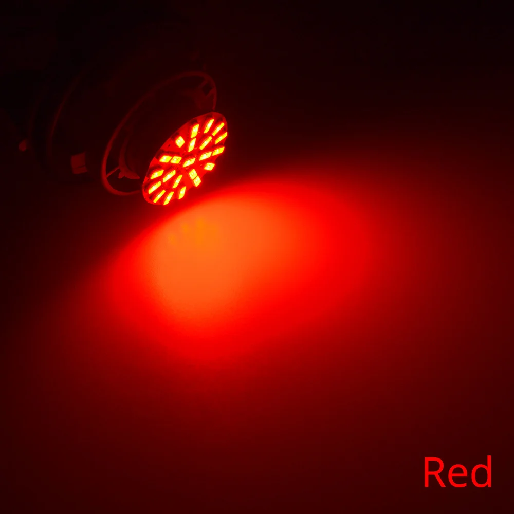 1157 BAY15D 1156 BA15S 3014 22SMD Автомобильный светодиодный P21W авто светодиодный тормоз авто передний стояночный тормоз резервная клиновидная лампа задний фонарь DC 12 В - Испускаемый цвет: Red