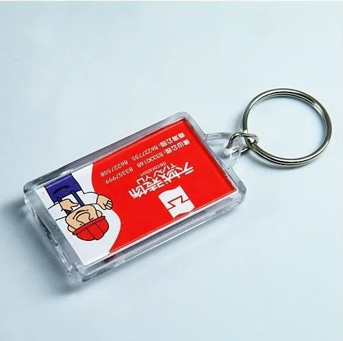 1 шт. пустой акрил брелки вмонтированная фото пластик брелоки квадрат ключ