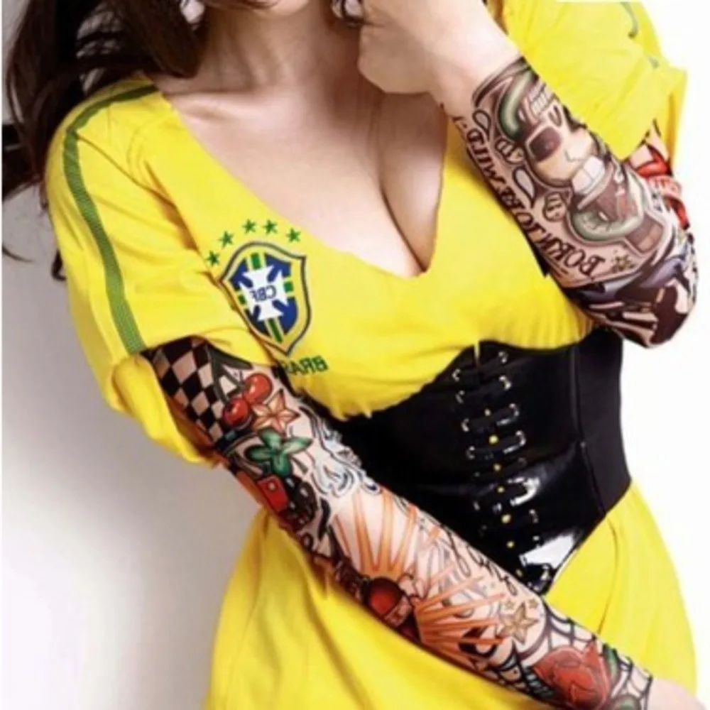 Тату рукава 2 шт./лот для женщин радиационная защита эластичные Поддельные