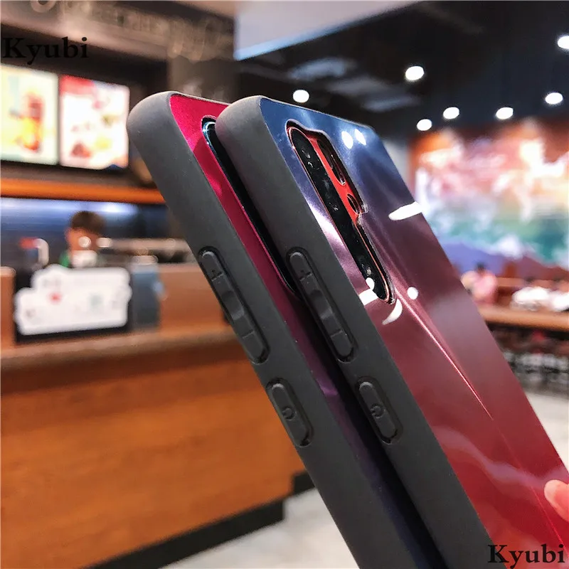 3D градиентный телефонный чехол для huawei P20 P30 pro lite P smart Nova 3e 4e Honor 10 lite 8a 8x Y6 Prime Y7 Pro Y9 etui