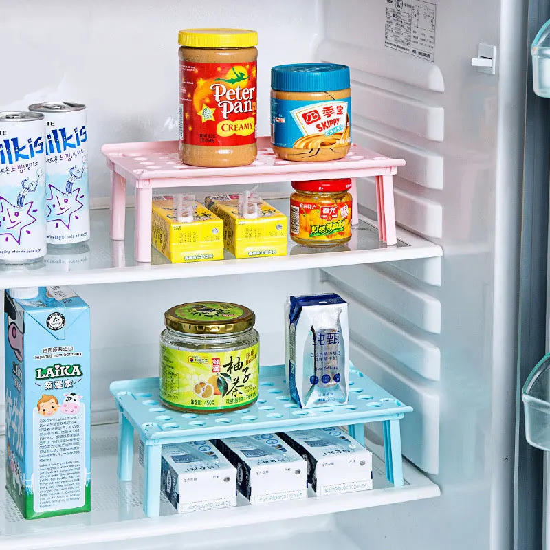 Refrigerator Folding Storage Rack Separator Kitchen Supplies Rrain Racks Microwave Shelf Pots Pans Food Holder Home Tool | Дом и сад