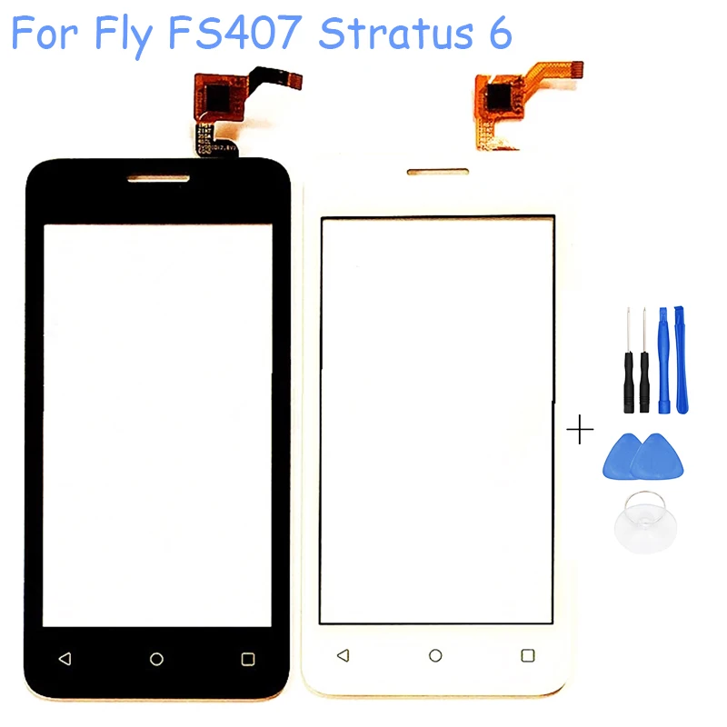 4.0 дюймов телефон сенсорный Экран Сенсор для Fly fs407 Stratus 6 FS 407 Сенсорный экран