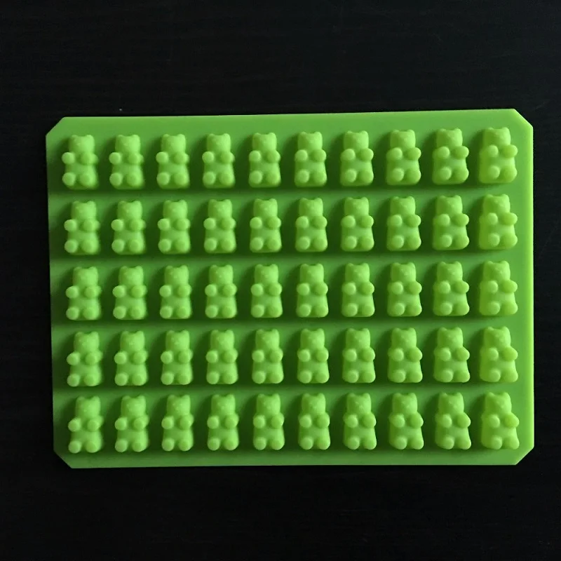 Мода 50 Полости Силиконовые Gummy Bear Конфеты, Шоколад Mold Maker Льда Лоток Желе Формы