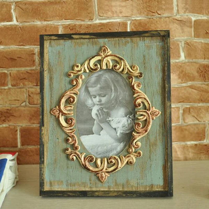 Ретро твердая деревянная фоторамка ремесла винтажный пасторальный стиль