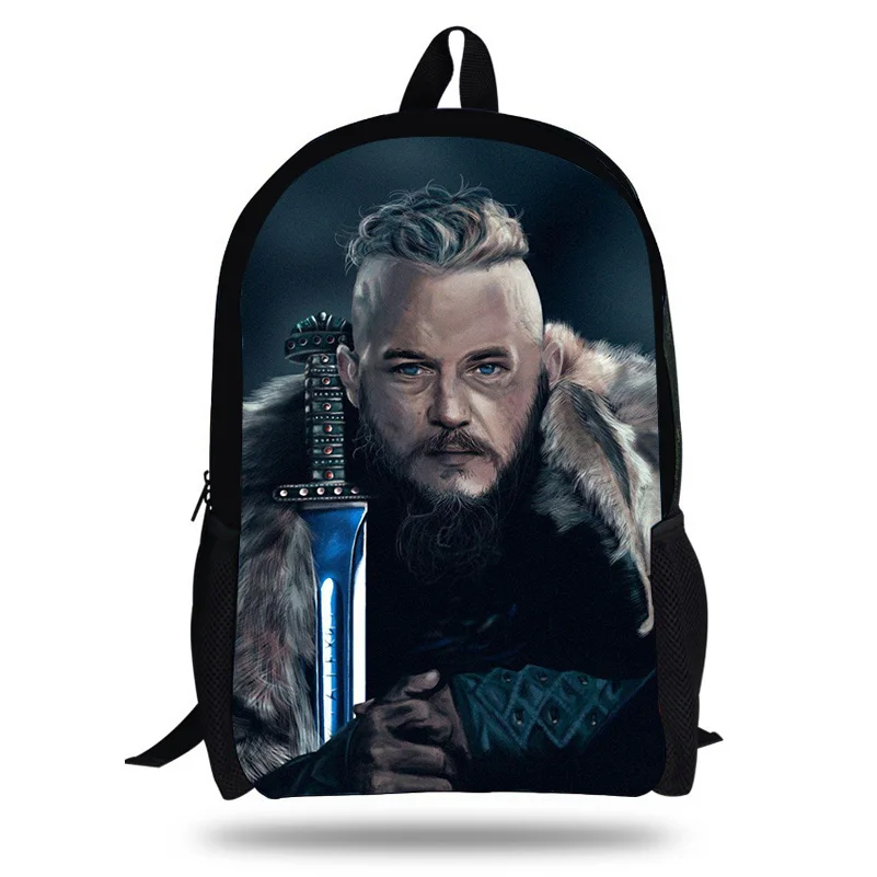 Мужской рюкзак с принтом kolleg KING Ragnar Lothbrok Vikings для мальчиков подростков Детская