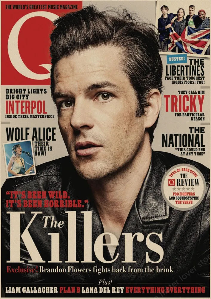 The Killers винтажный Ретро рок-группа музыкальная гитара матовый плакат на крафт-бумаге стикер на стену домашний декор - Цвет: 3