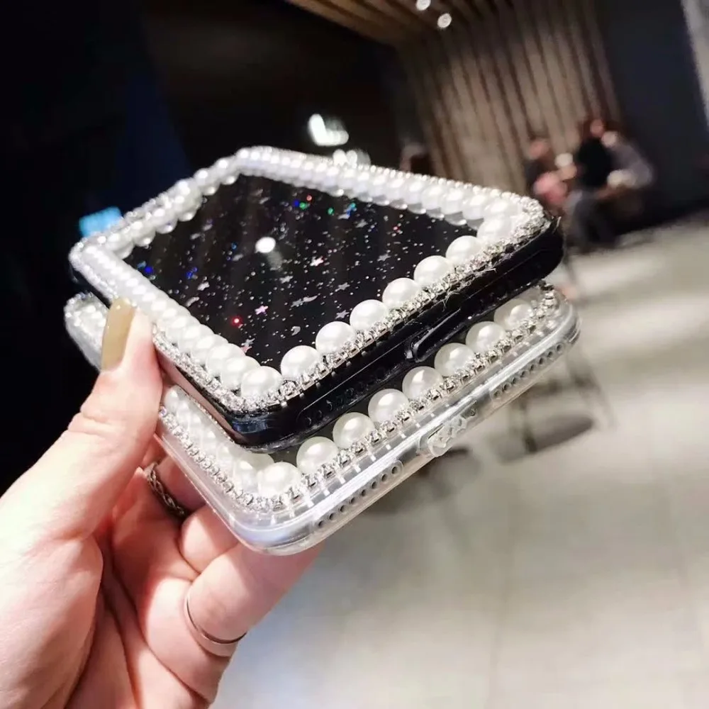 XINGDUO чехол для телефона Samsung Note 9 8 bling Звезды Луна Роскошный Жемчужный драгоценный
