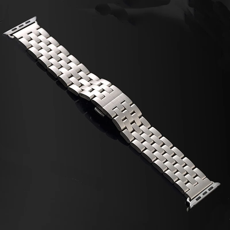 Ремешок для часов из нержавеющей стали браслет Apple Watch Iwatch Link серебристый розовый