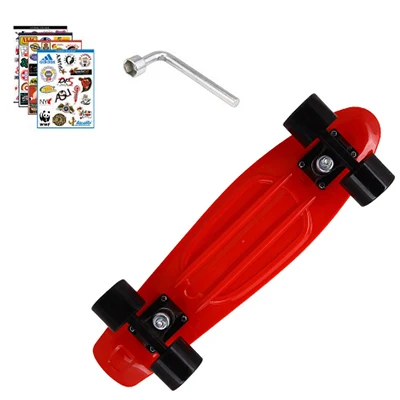 Скейтборд kateboard с сумкой cool color truck 4 wheel longboard mini cruiser длинная доска банан pnny стиль скейтборд patins - Цвет: Style 11