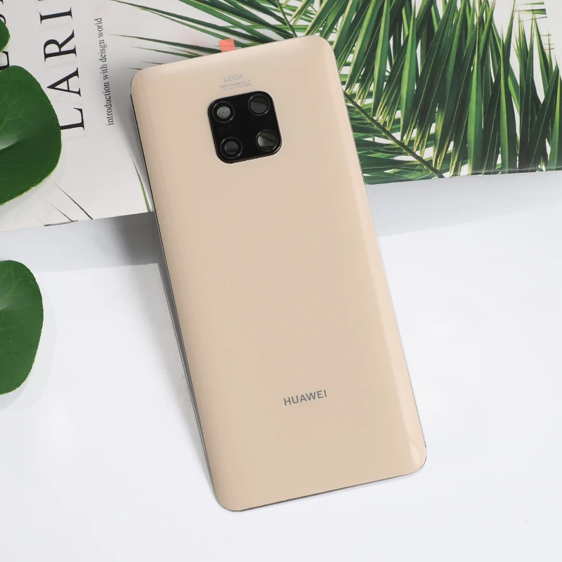 Розовый Mate 20Pro оригинальная задняя крышка для huawei mate 20 Pro Корпус стеклянная батарея смартфон дверь запасной чехол+ клей Carmera - Цвет: Розовый
