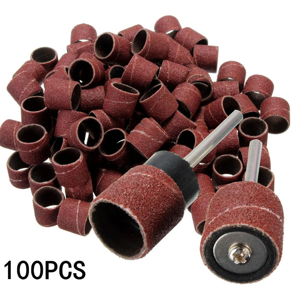 Xnemon 100 шт. 1/2 &quotШлифовальные полосы рукава с 2 оправки для DREMEL Ротари Полировка