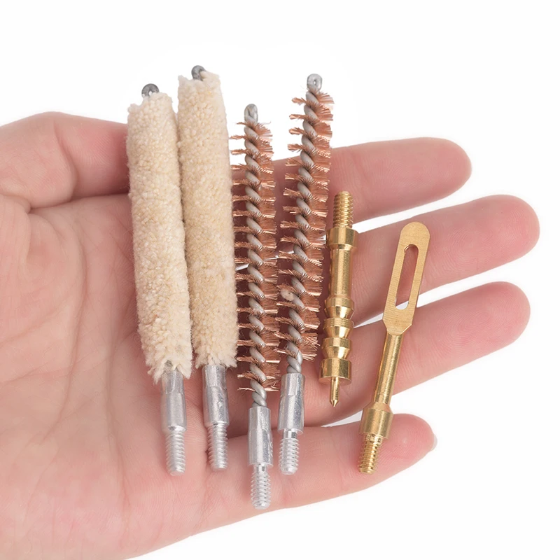 6 шт./компл. щеточка Комплект пистолет Чистящая Щетка для резьбы 8 32