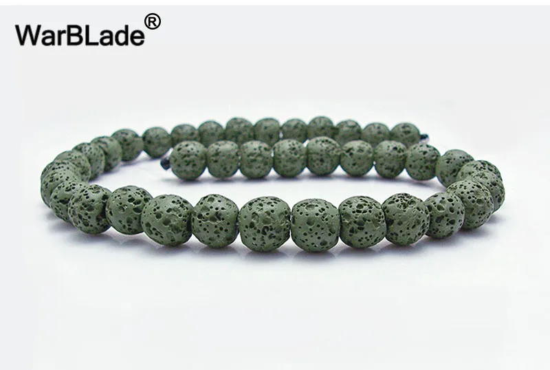 Dark green Бусины из вулканической лавы из натурального камня, цветные черные круглые бусины из лавового камня, 6 мм-16 мм, для рукоделия, ожерелья, браслетов, ювелирных изделий - Цвет: Dark green