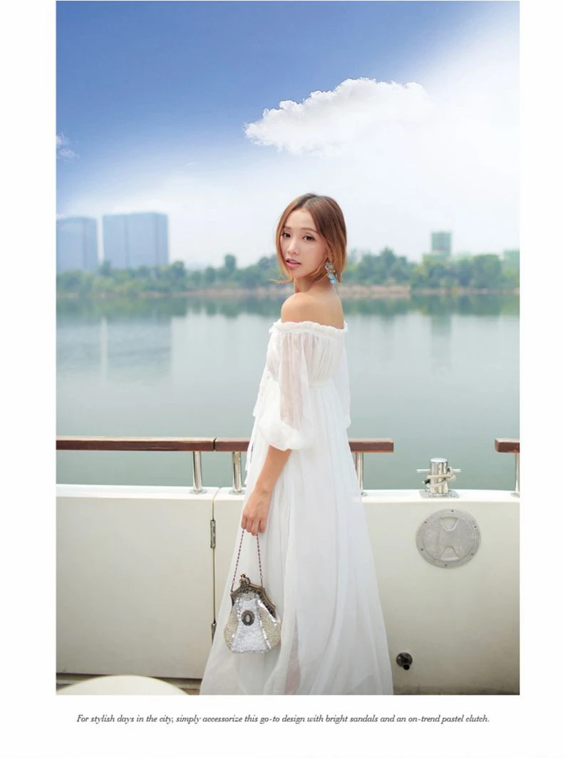 Новинка 2017 женское длинное платье в богемном стиле облегающее шифоновое