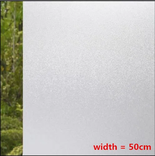 width is 50cm Прозрачные непрозрачные самоклеющиеся наклейки для балкона, стеклянная пленка, Взрывозащищенная ванная комната, раздвижное окно для ванной, наклейка - Цвет: width is 50cm