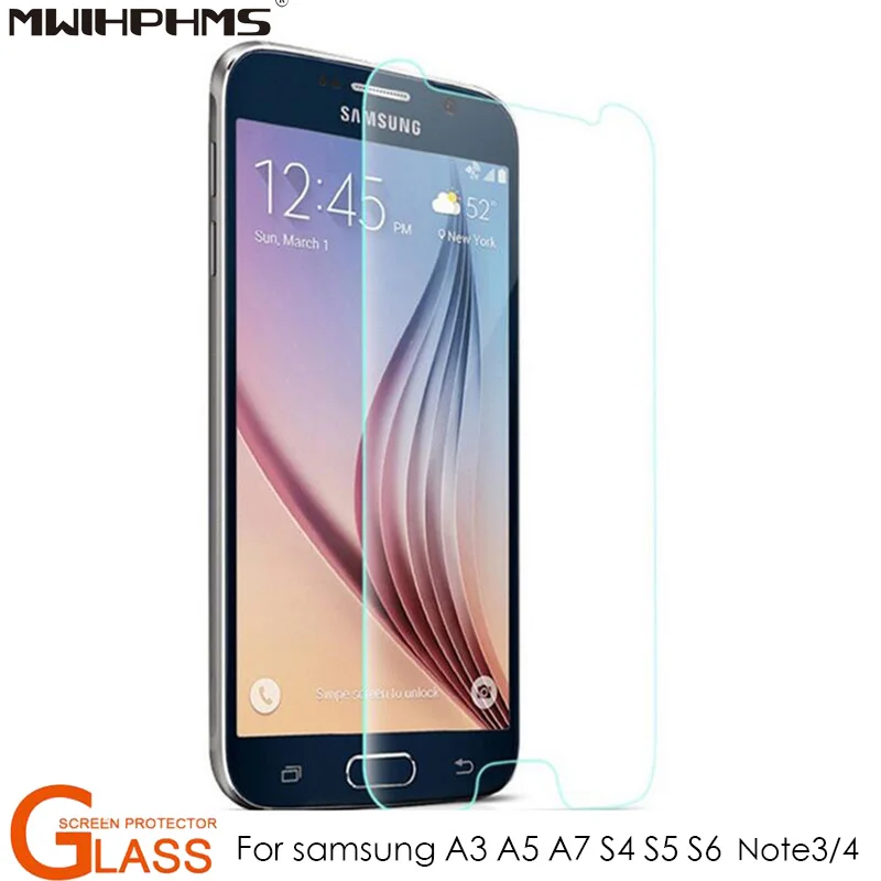 Закаленное стекло для Samsung Galaxy A3 A7(2017)A8 Защита экрана GalaxyS4 S5 S8 S8PLUS note5 note4 защитная