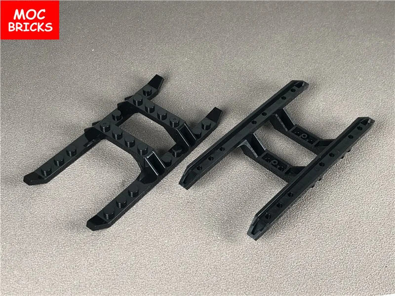 10 шт./лот DIY черный вертолет сани рельсы 12x6 подходит с 30248 образовательный
