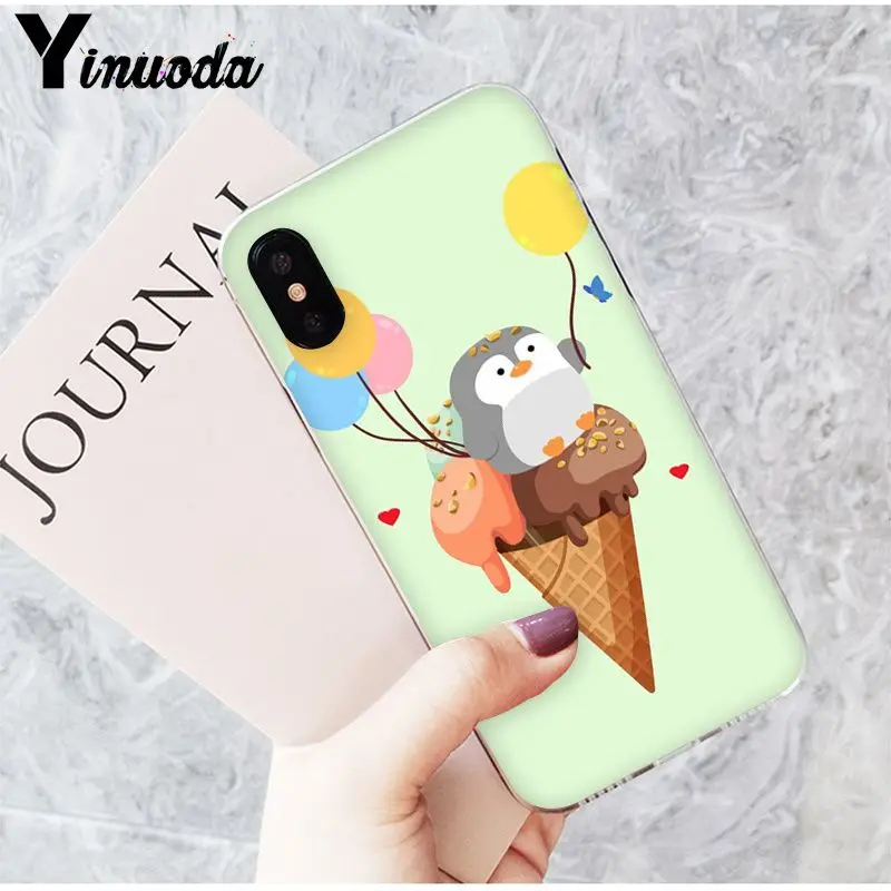 Yinuoda милый Прекрасный Пингвин полярный медведь рисунок телефон чехол для iPhone 8 7 6