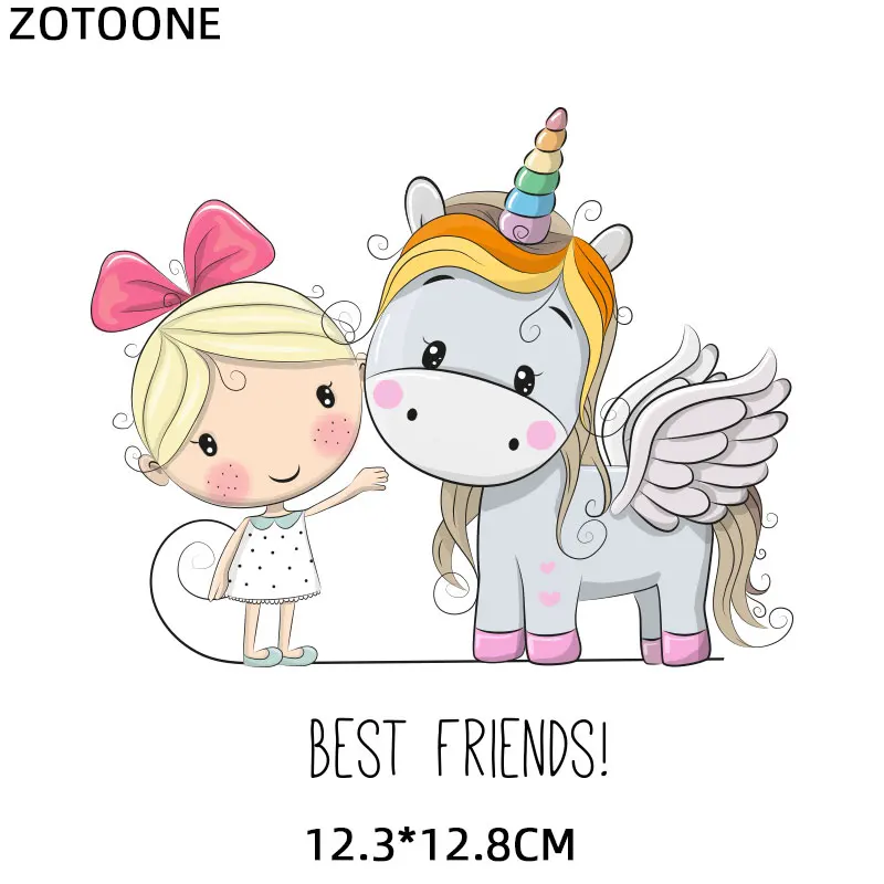 11 ZOTOONE мультфильм животных набор патчей железа на передачи Единорог панда кошка нашивки с совой для детской одежды Аппликации, наклейки на одежду - Цвет: 11