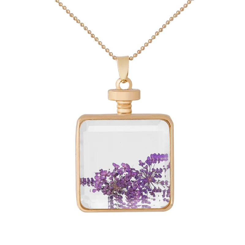 Ожерелье из хрусталя с натуральными желтыми цветами модное ожерелье в