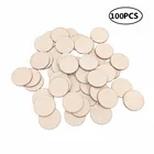 100 шт 40 мм 1,57 дюйма необработанные натуральные деревянные ломтики круг журнал диски для рукоделия в деревенском стиле Свадебные украшения домашнего декора