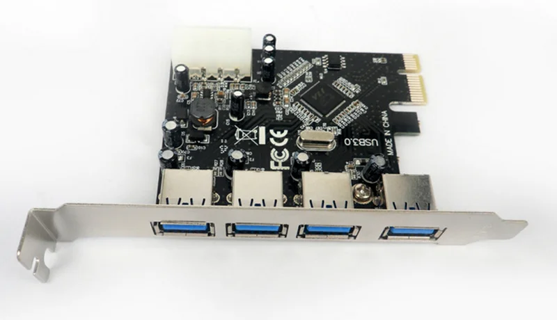 Суперскоростной адаптер USB 3 0 PCI-E PCI Express с 4 портами 5 Гбит/с для XP Vista Win7 | Компьютеры