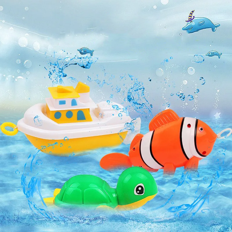 Игрушка для купания черепаха рыба корабль Игрушки ванны детей ванной цепочка