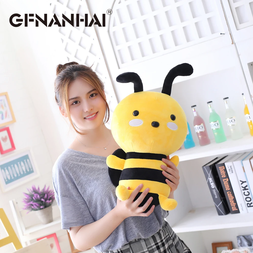 1 шт. 20 см kawaii honeybee плюшевая игрушка милая маленькая Пчелка с крыльями детские