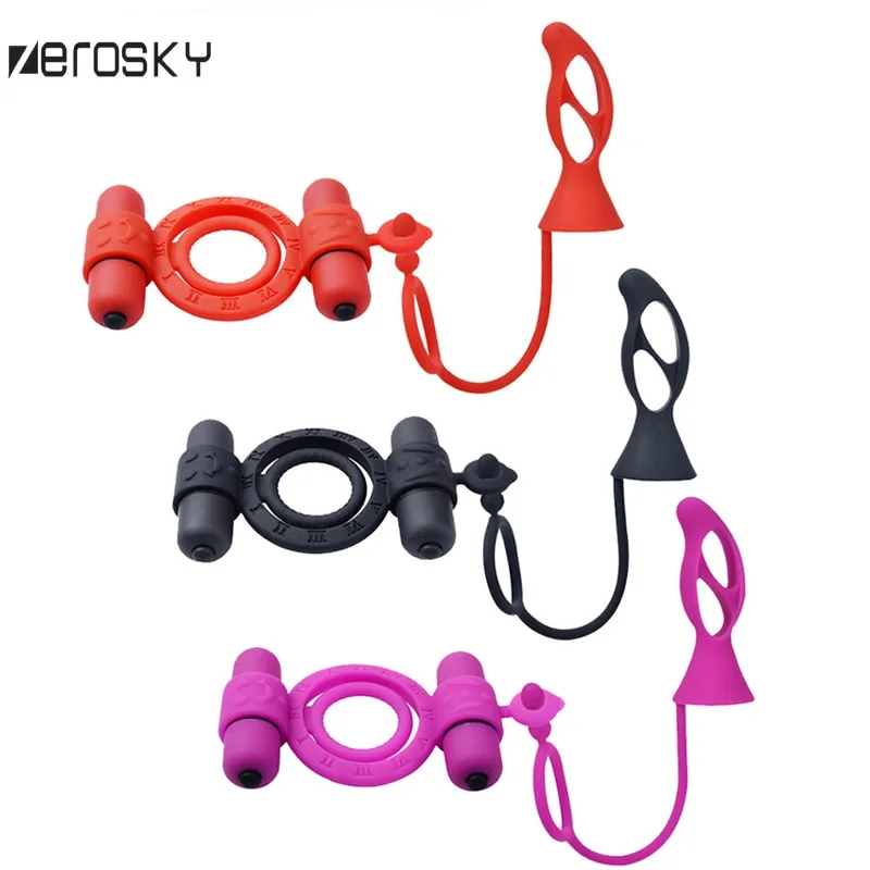 Zerosky Chastity Lock Male Prostate Massager Anal Penis Ring Silicone Vibrating Butt Plug Cock Sex Toys for Men | Красота и здоровье