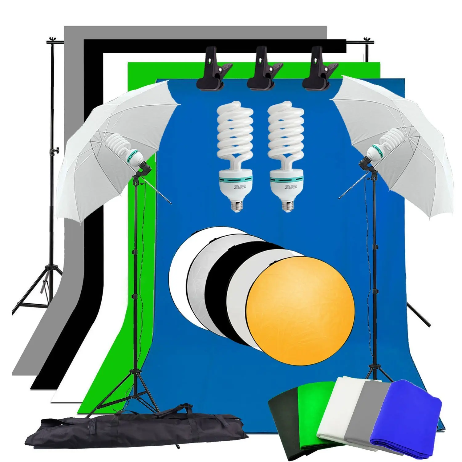 Abeststudio комплект непрерывного освещения для фотостудии светоотражающий зонт 2 м