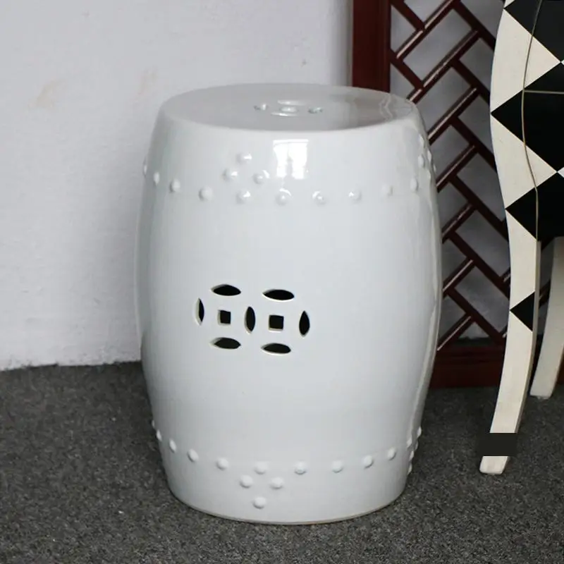 

Американский кантри табурет для смены обуви цветок и птица керамический барабан табурет цветок и птица белый глазурованный фарфоровый керамический табурет