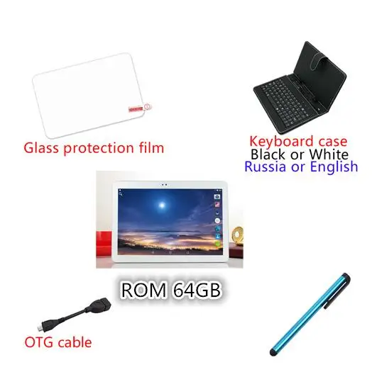 10,1 'планшет, 3G, телефонный звонок, Android 6,0, Wi-Fi, Bluetooth, 4 ГБ/32 ГБ, четыре ядра, две sim-карты, WPS, gps, ПК, планшет, enfant, fnf, планшетный телефон - Комплект: D