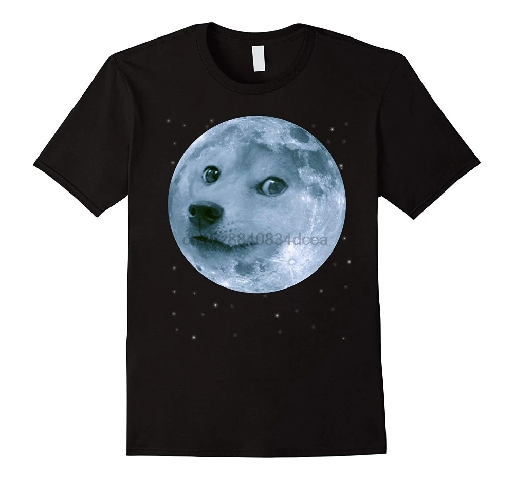 Мужская футболка с принтом Moon Doge In Space Funny Meme для мужчин и женщин новинка